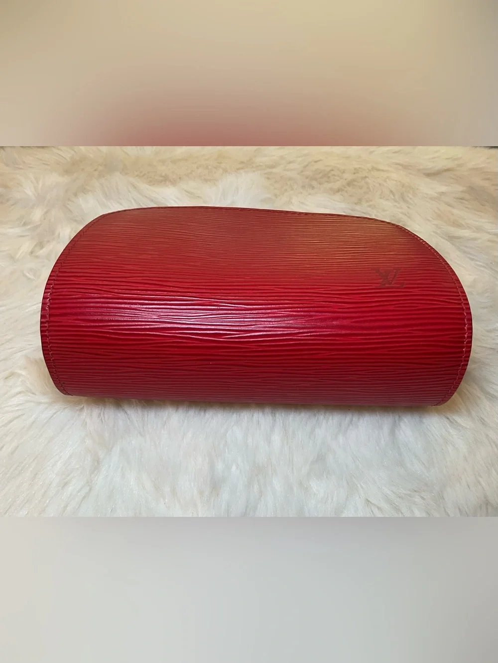 Louis Vuitton Dauphine PM Pouch in Red Epi Leather with Gold Hardware